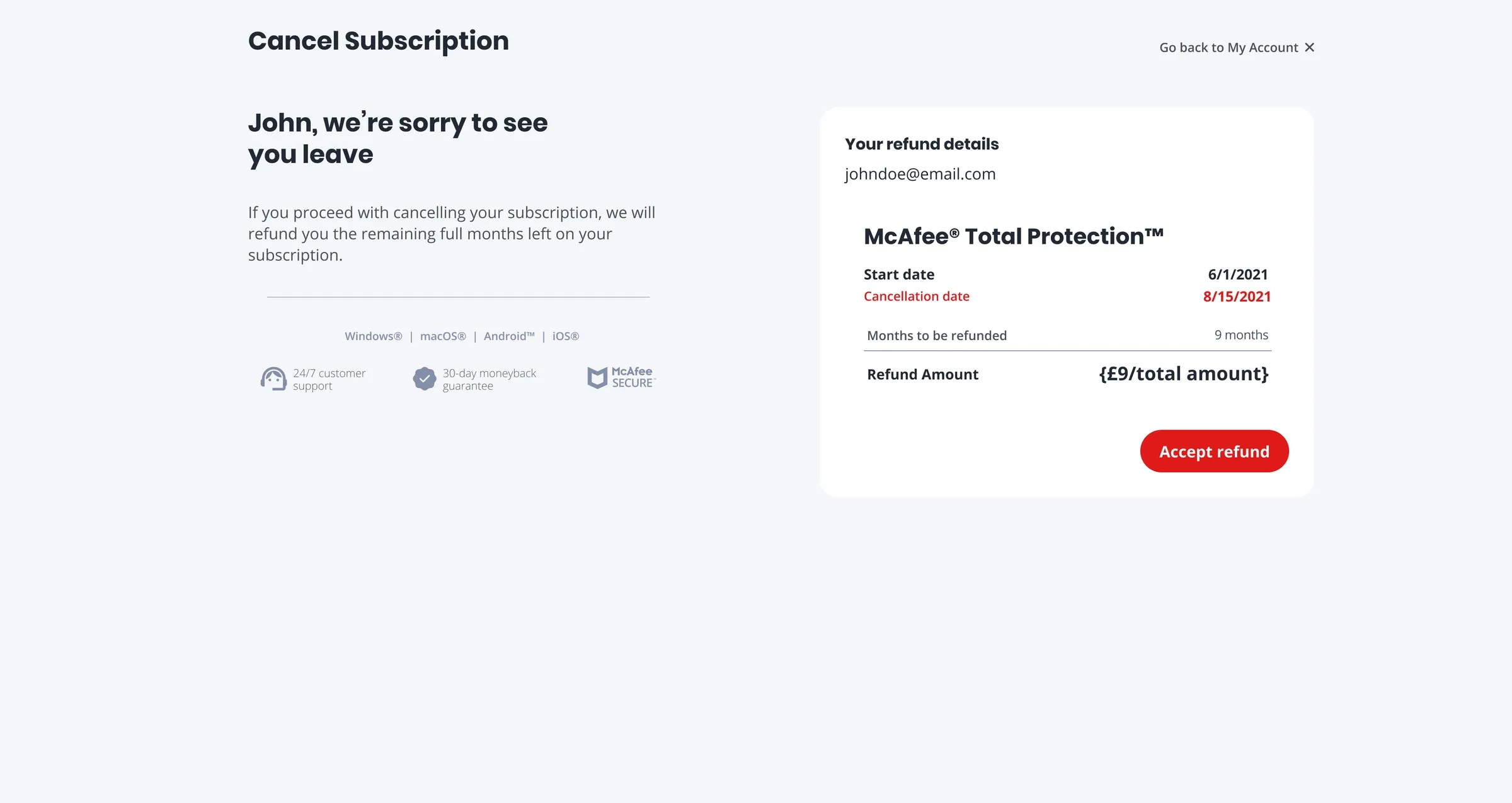 Core feature: the opt-out flow: A clean exit