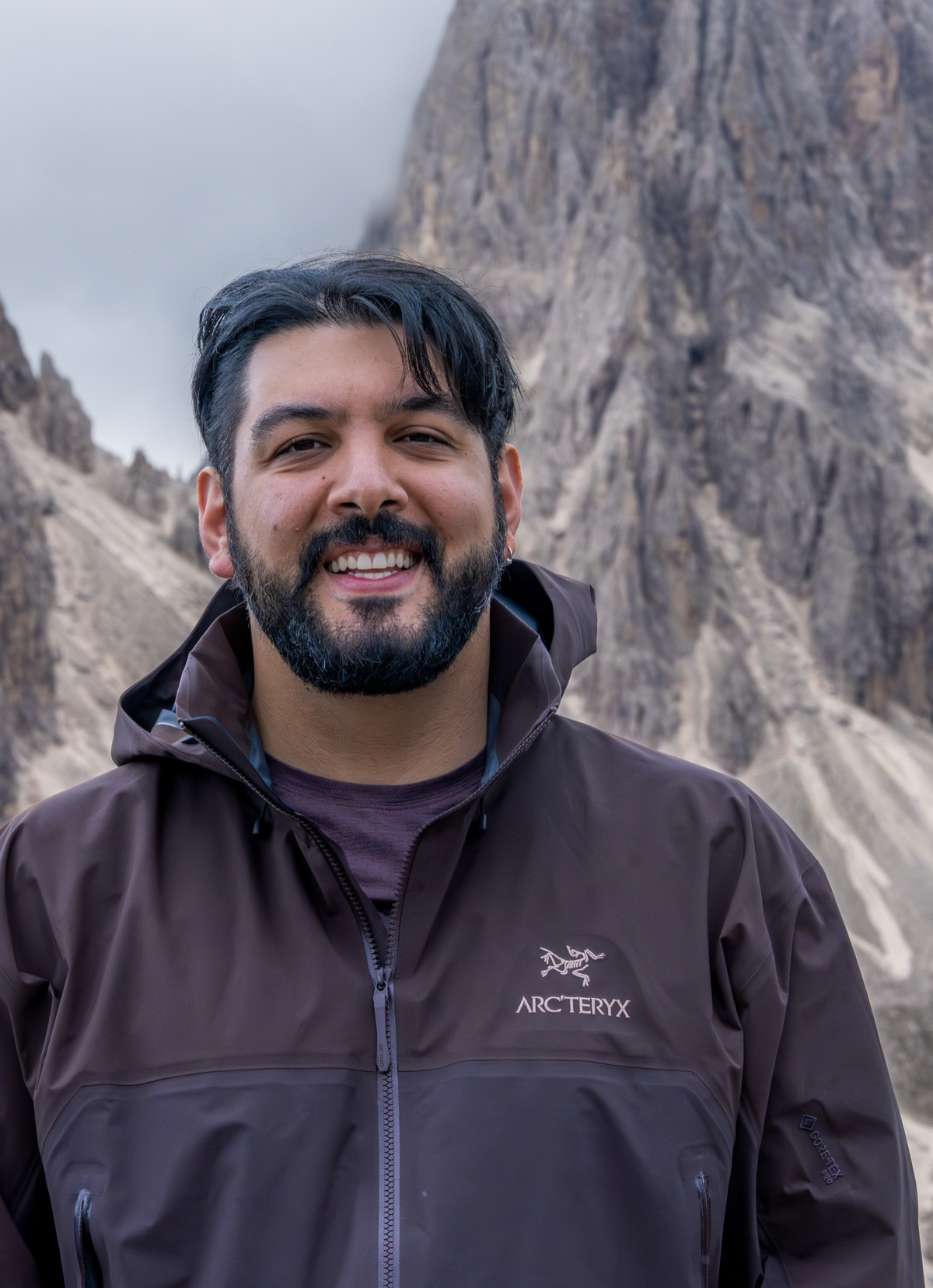 Omid smiling in the Dolomites